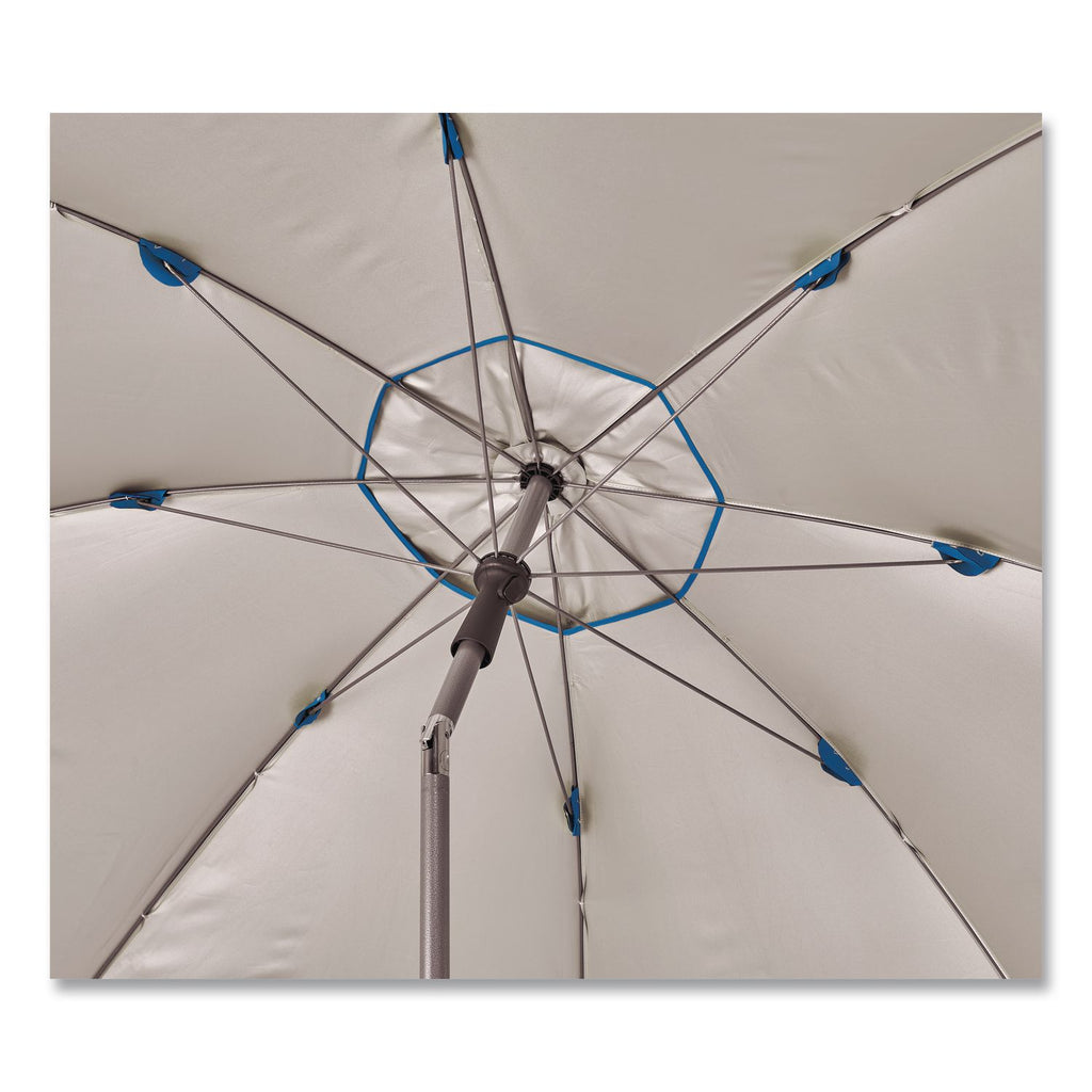 SHAX 6199 Lightweight Work Umbrella and Stand Kit, 90" Span, 92" Long, Blue Canopy, Ships in 1-3 Business Days