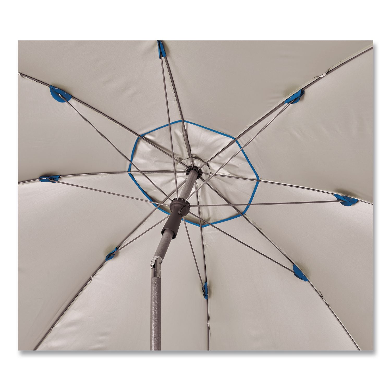 SHAX 6199 Lightweight Work Umbrella and Stand Kit, 90" Span, 92" Long, Blue Canopy, Ships in 1-3 Business Days