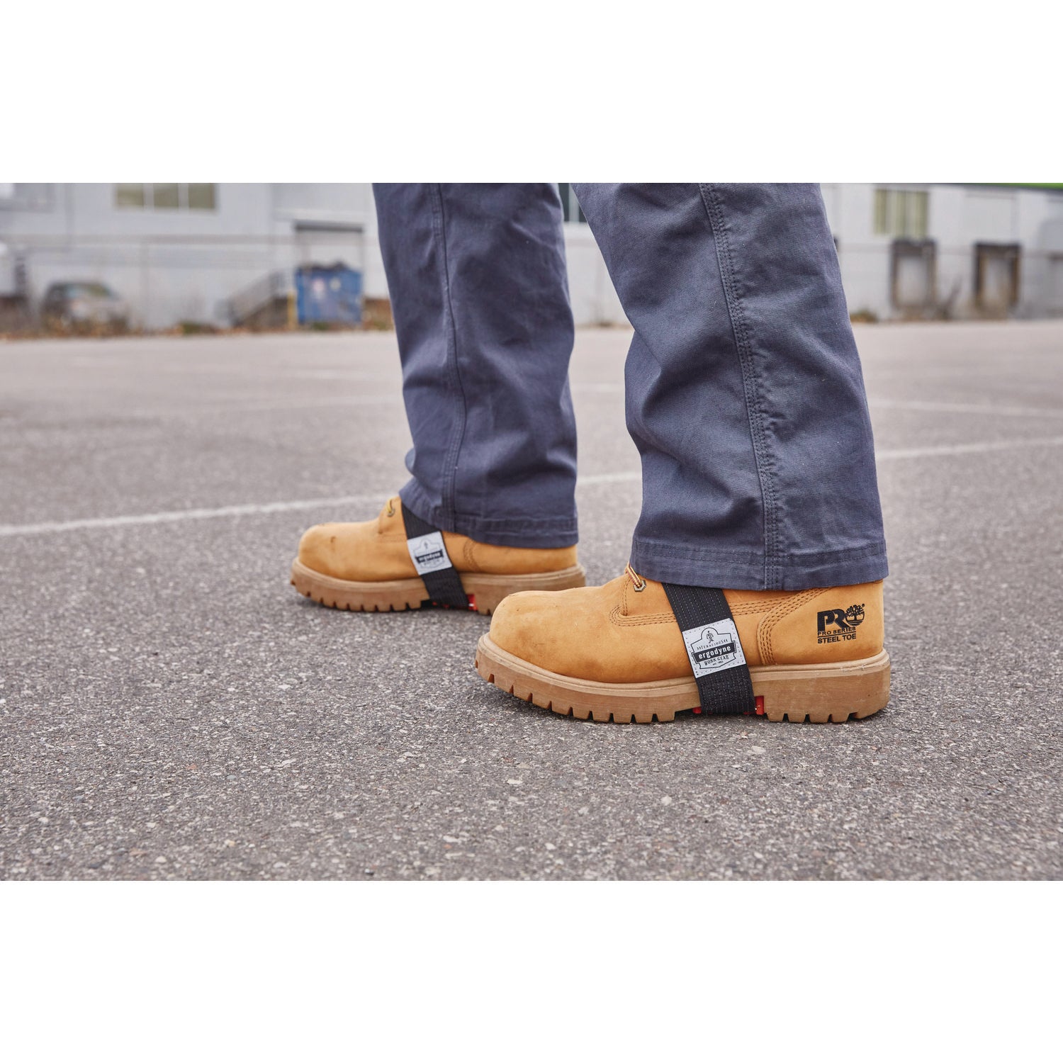 6317 Orange Ice Cleats Mid-Sole Heeled Boot, One Size Fits Most, Orange, Pair, Ships in 1-3 Business Days
