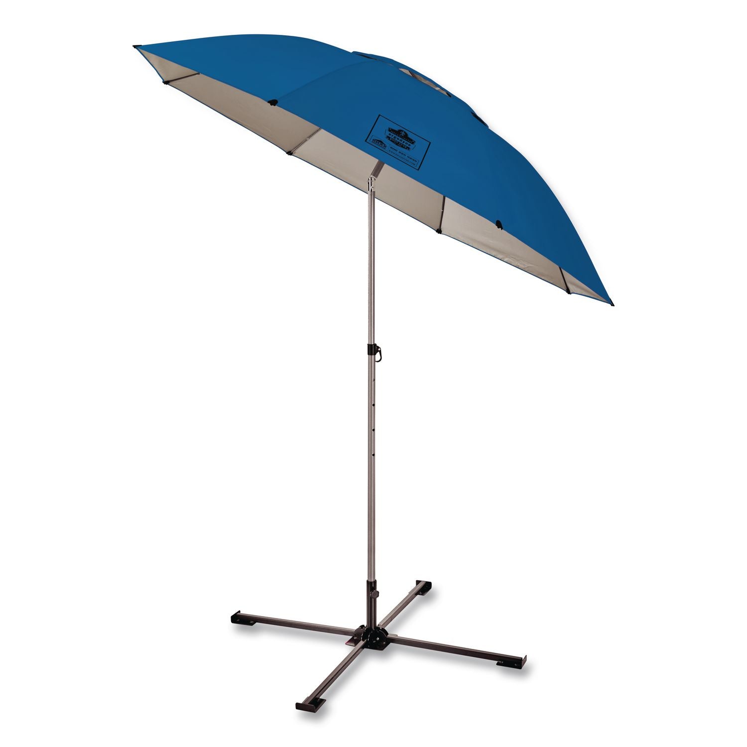 SHAX 6199 Lightweight Work Umbrella and Stand Kit, 90" Span, 92" Long, Blue Canopy, Ships in 1-3 Business Days