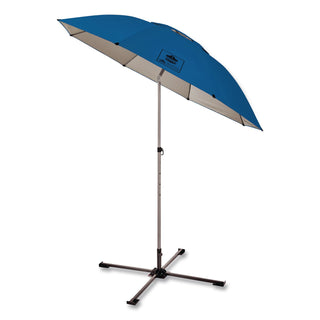 SHAX 6199 Lightweight Work Umbrella and Stand Kit, 90" Span, 92" Long, Blue Canopy, Ships in 1-3 Business Days