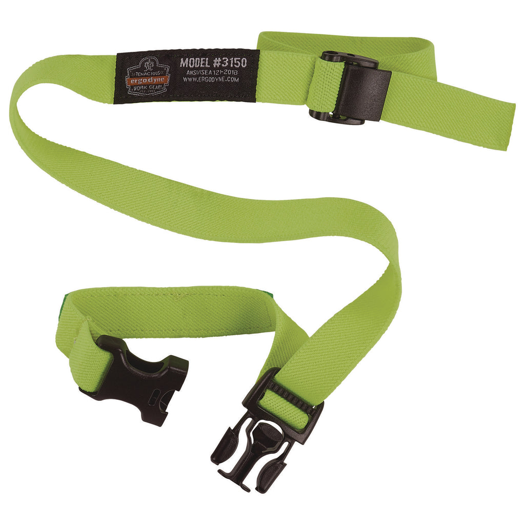 Squids 3150 Elastic Lanyard with Buckle, 2 lb Max Working Capacity, 18"-48" Long, Lime, 10/Pack, Ships in 1-3 Business Days
