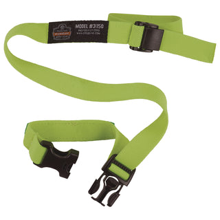 Squids 3150 Elastic Lanyard with Buckle, 2 lb Max Working Capacity, 18"-48" Long, Lime, 10/Pack, Ships in 1-3 Business Days