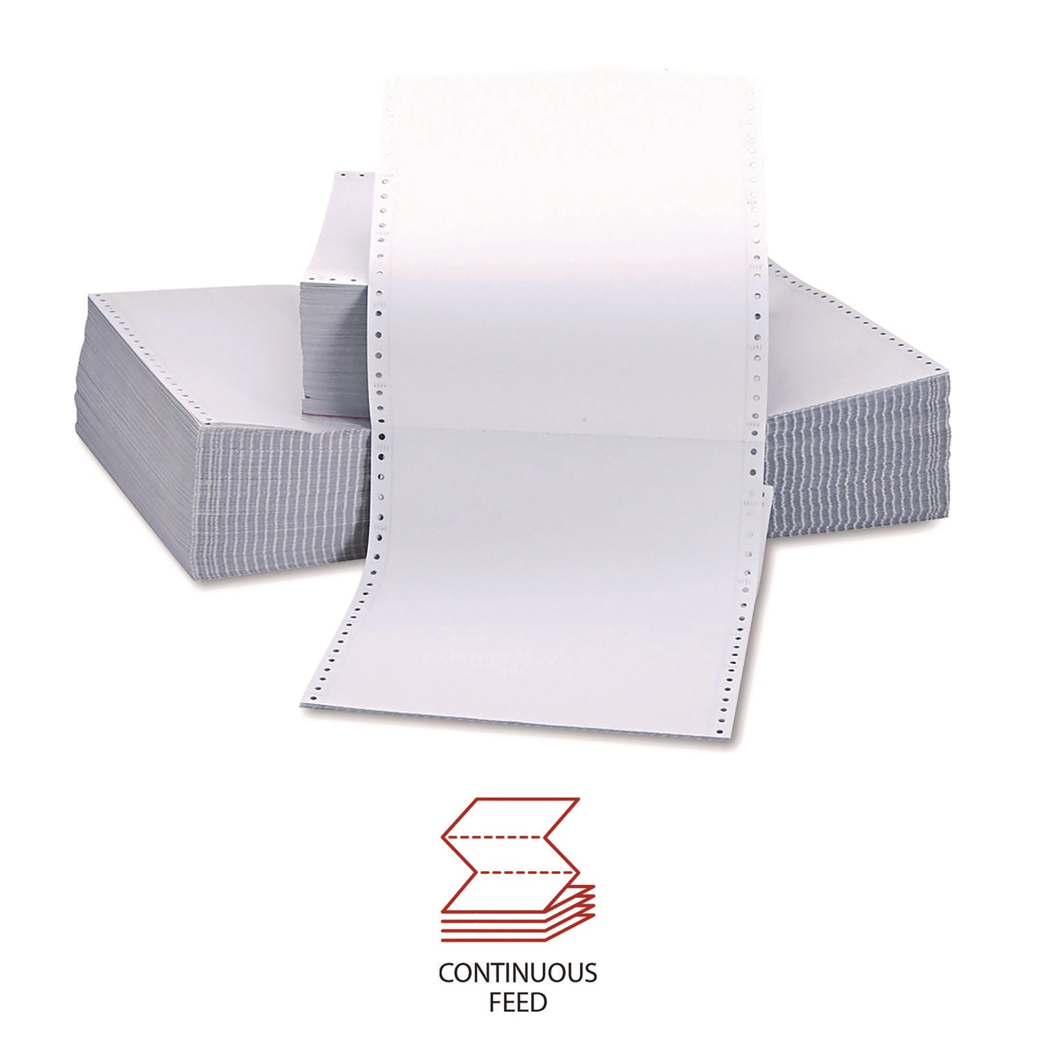 Printout Paper, 2-Part, 15 lb Bond Weight, 9.5 x 11, White, 1,650/Carton - 4