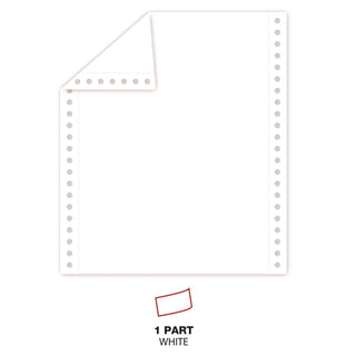 Printout Paper, 1-Part, 20 lb Bond Weight, 9.5 x 11, White, 2,300/Carton - 3