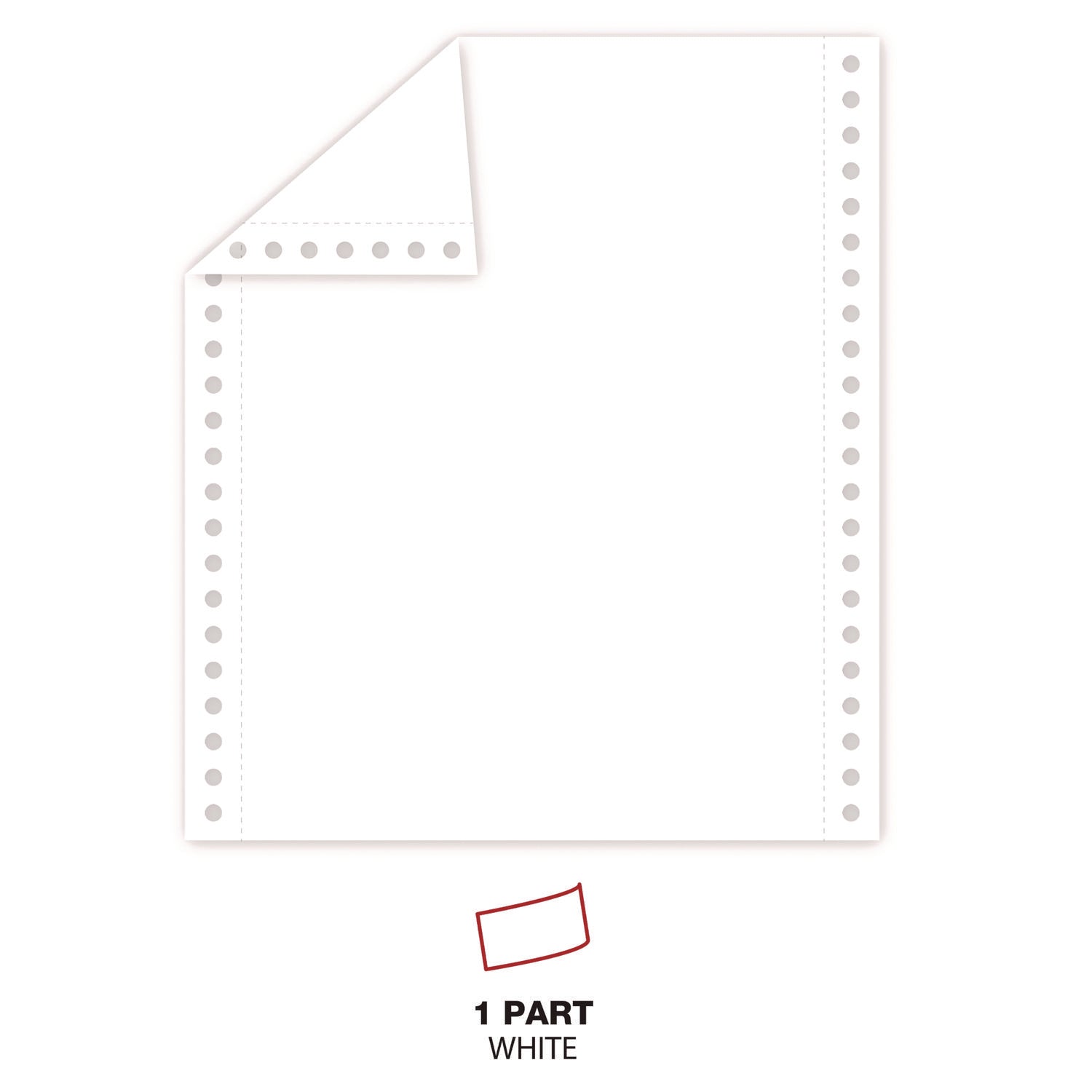 Printout Paper, 1-Part, 20 lb Bond Weight, 9.5 x 11, White, 2,300/Carton - 3