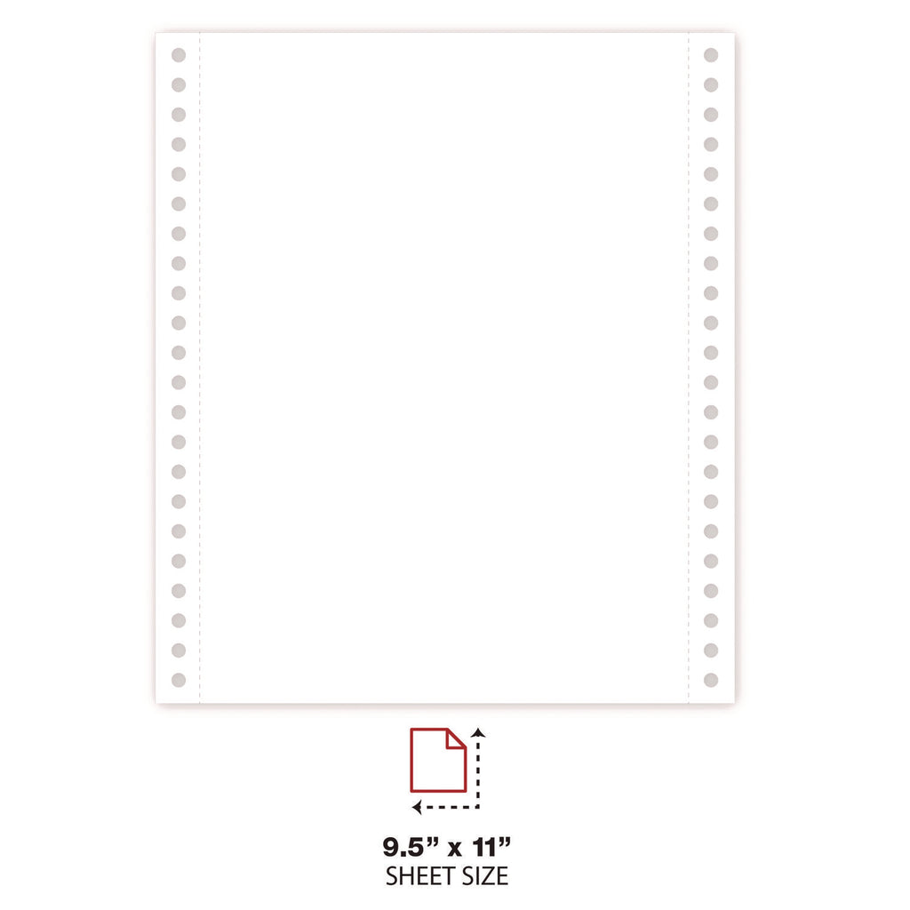 Printout Paper, 1-Part, 20 lb Bond Weight, 9.5 x 11, White, 2,300/Carton - 4