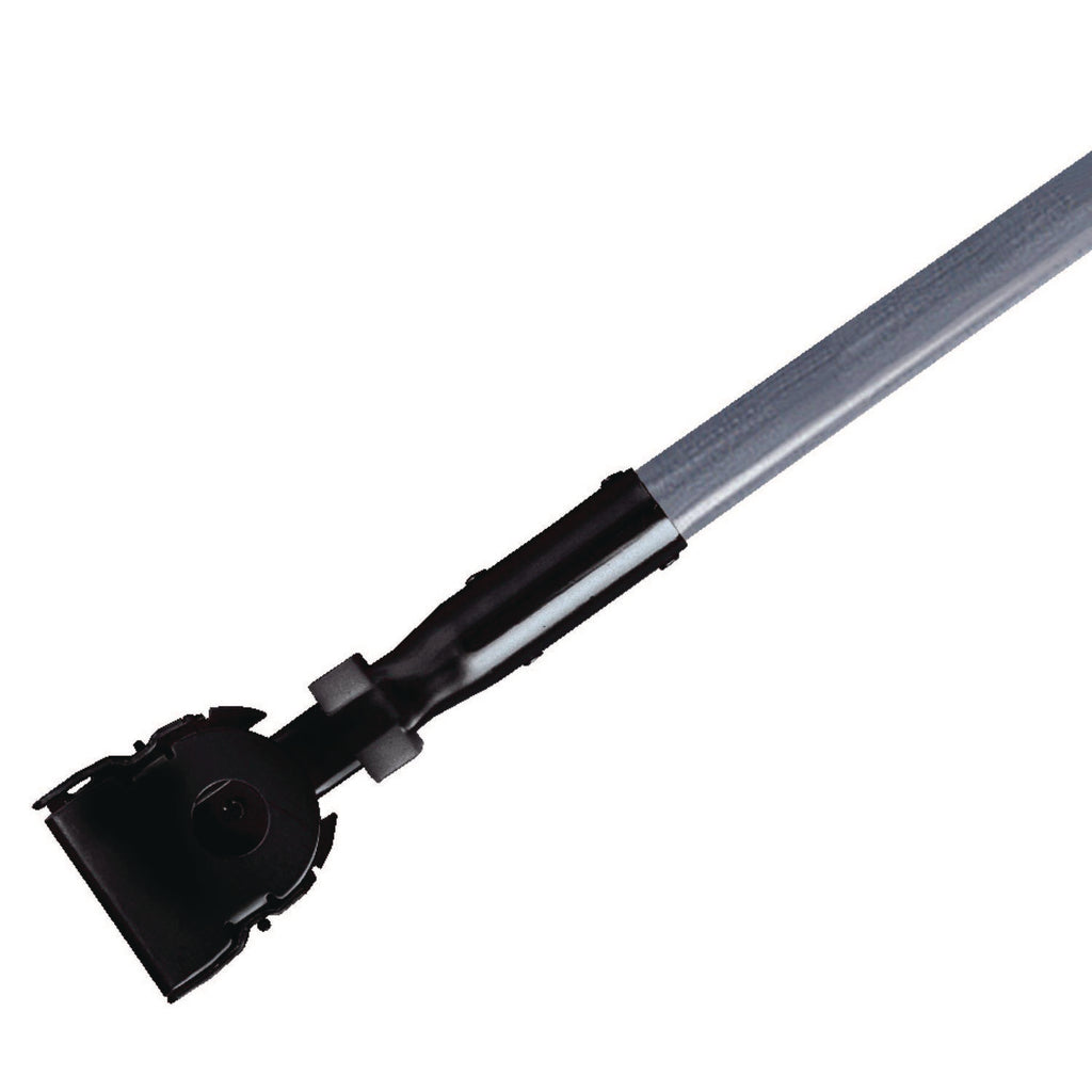 Snap-On Fiberglass Dust Mop Handle, 1" dia x 60", Gray/Black