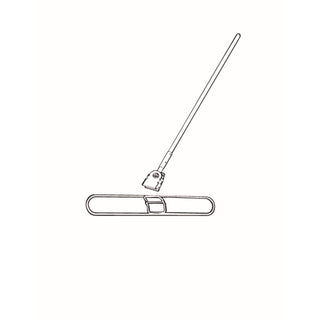 Snap-On Fiberglass Dust Mop Handle, 1" dia x 60", Gray/Black