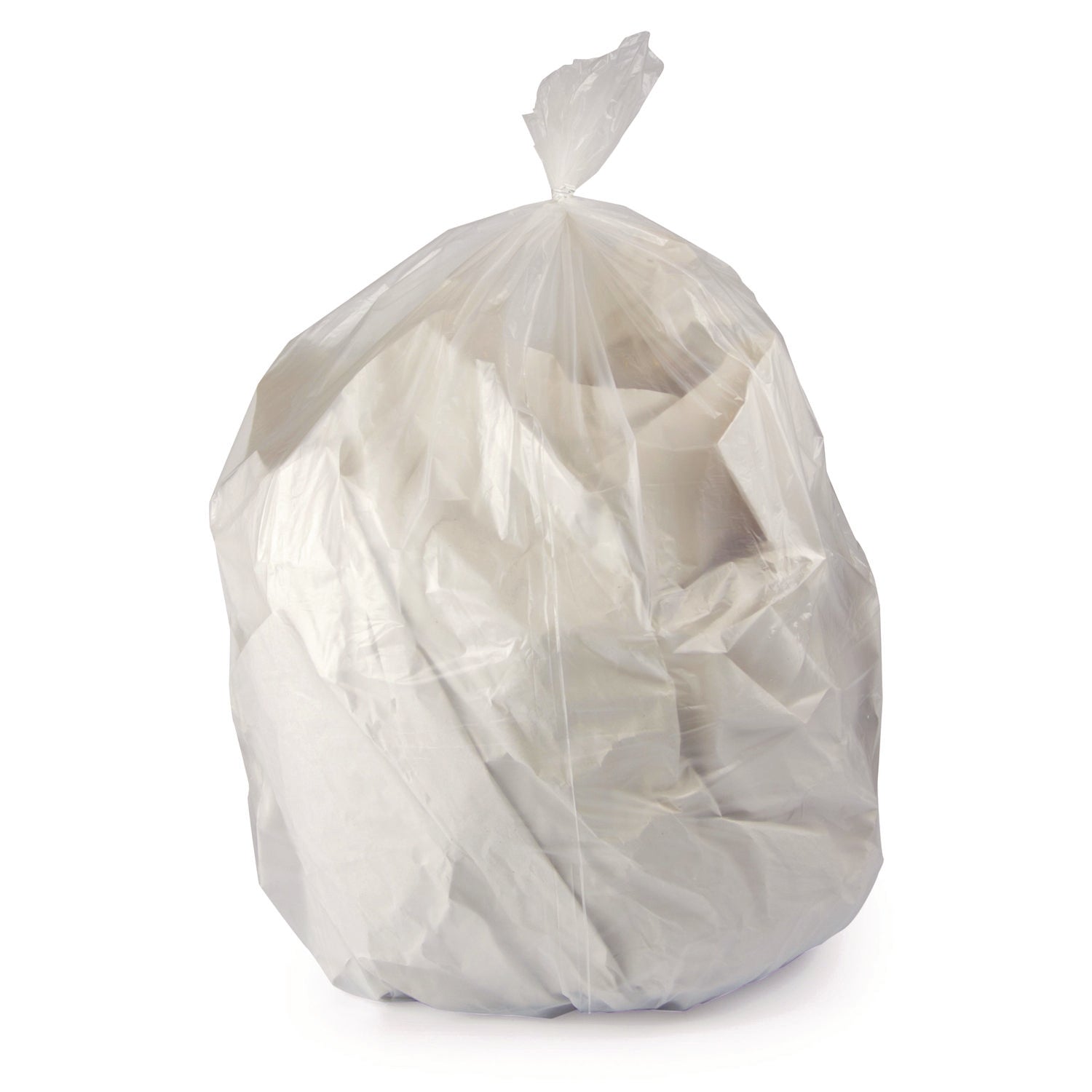 Low-Density Can Liners, 12-16 Gal, 0.70 Mil, 24 x 32, Clear, 500/Carton - 1