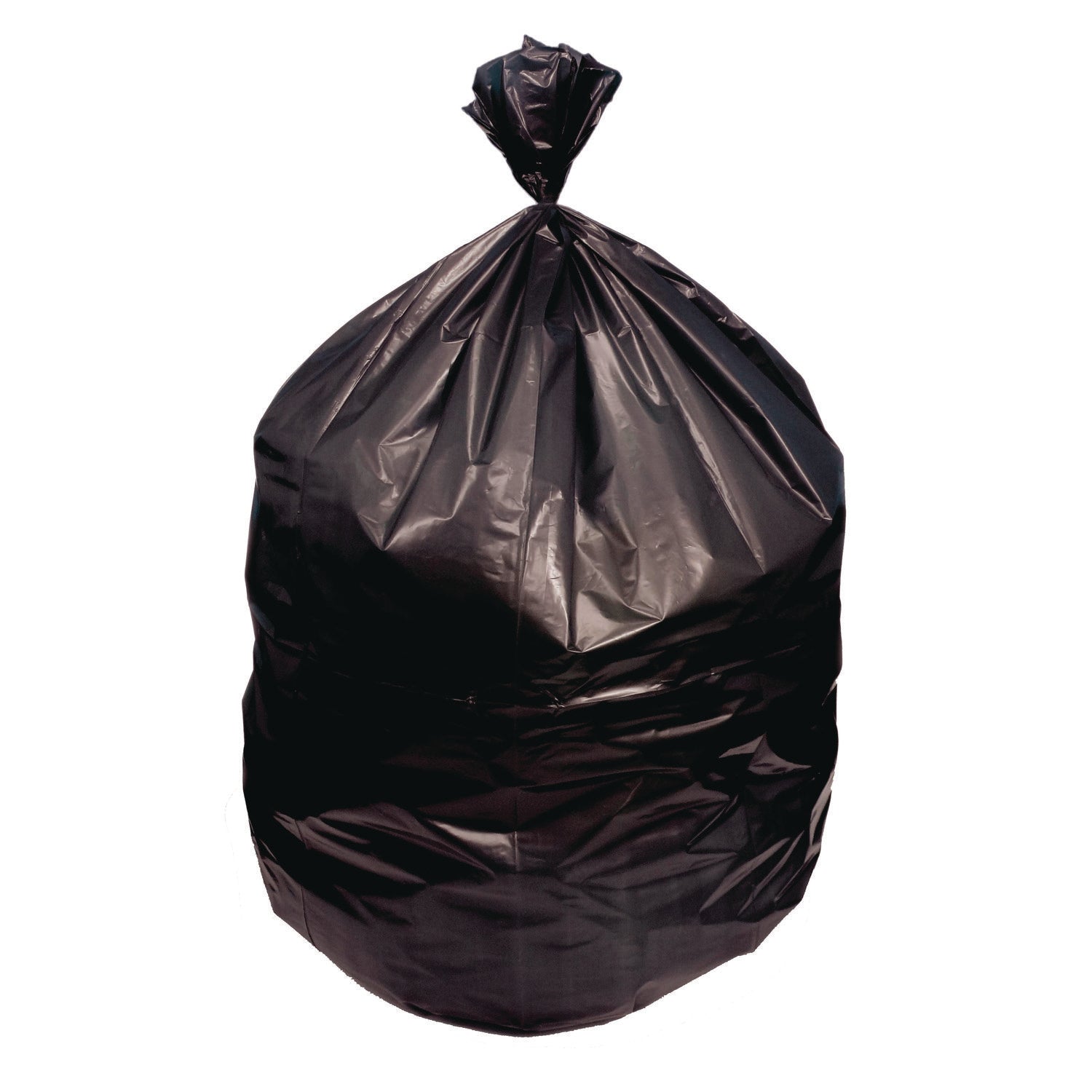 High-Density Waste Can Liners, 8 mic, 24" w x 33" h, Black, 1,000/Carton - 1