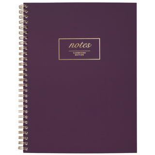 Jewel Tone Notebook, Gold Twin-Wire, 1-Subject, Wide/Legal Rule, Purple Cover, (80) 9.5 x 7.25 Sheets - 1