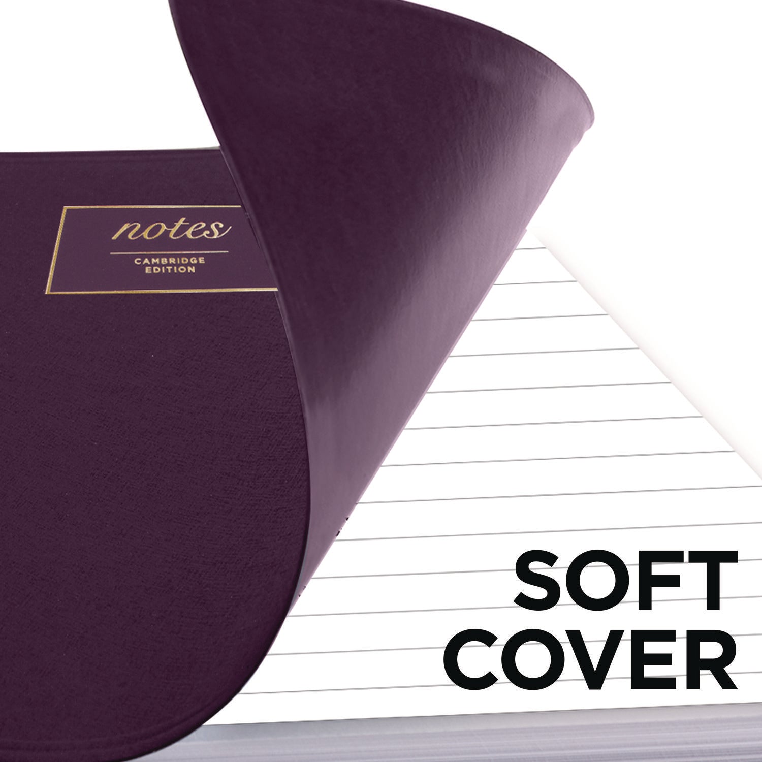 Jewel Tone Notebook, Gold Twin-Wire, 1-Subject, Wide/Legal Rule, Purple Cover, (80) 9.5 x 7.25 Sheets - 3