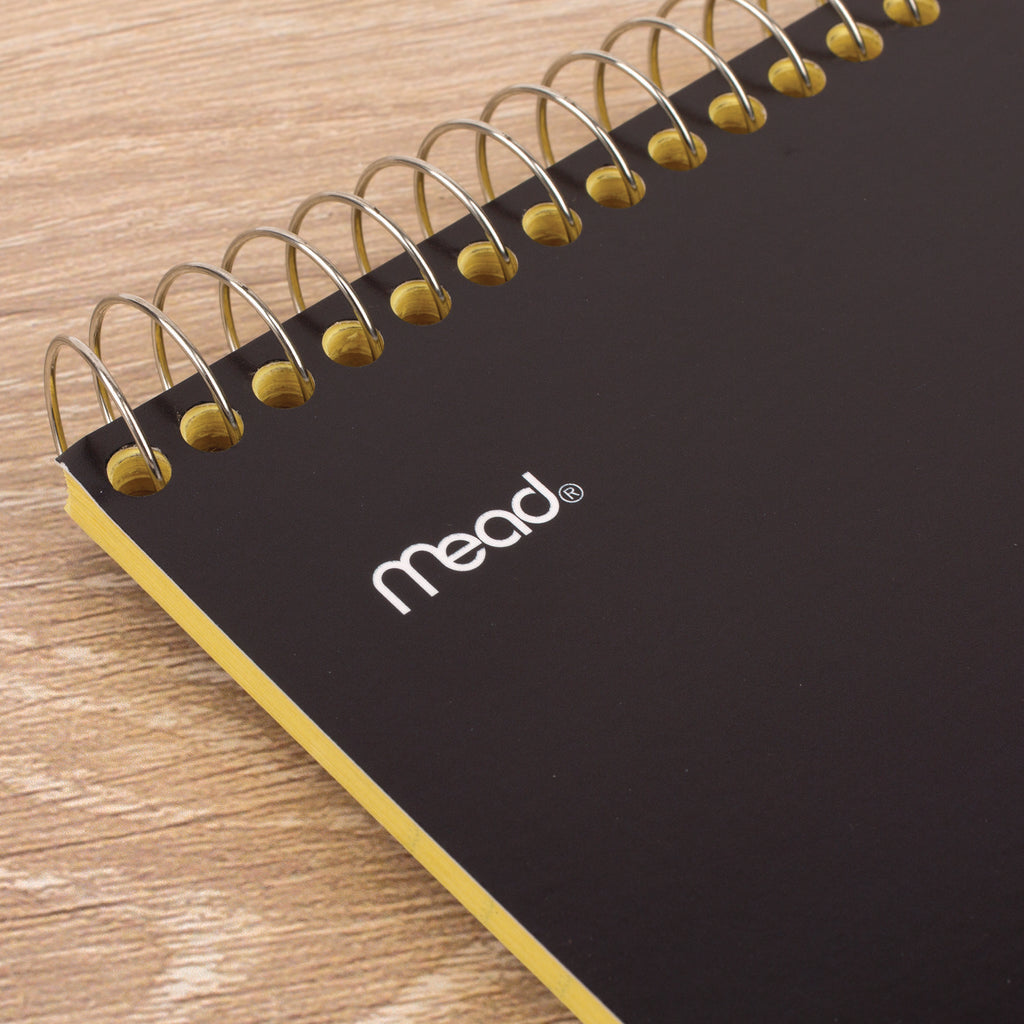 Stiff-Back Wire Bound Notepad, Wide/Legal Rule, Canary/Blue Cover, 70 Canary-Yellow 8.5 x 11.5 Sheets - 3