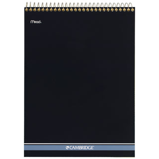 Stiff-Back Wire Bound Notepad, Wide/Legal Rule, Canary/Blue Cover, 70 Canary-Yellow 8.5 x 11.5 Sheets - 1