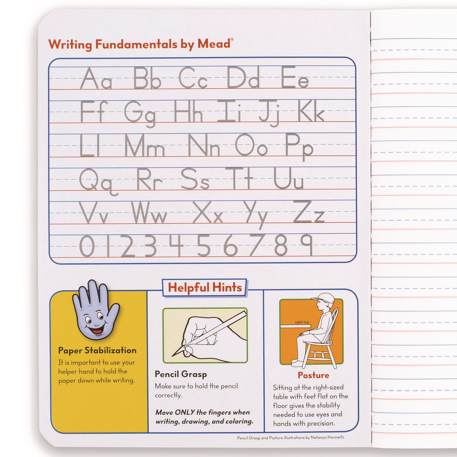 Primary Composition Book, Manuscript Format, Blue/White Cover, (100) 9.75 x 7.5 Sheets - 2