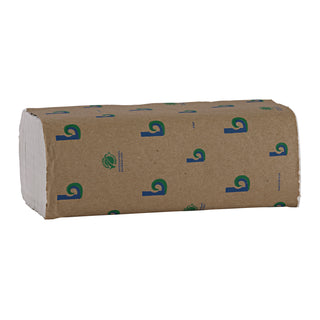 Boardwalk Green Multifold Towels, 1-Ply, 9.3 x 9.5, Natural White, 250/Pack, 16 Packs/Carton - 2