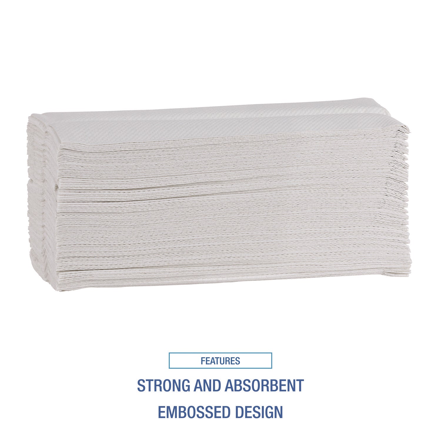 Boardwalk Green C-Fold Towels, 1-Ply, 10.13 x 12.75, Natural White, 150/Pack, 16 Packs/Carton - 5