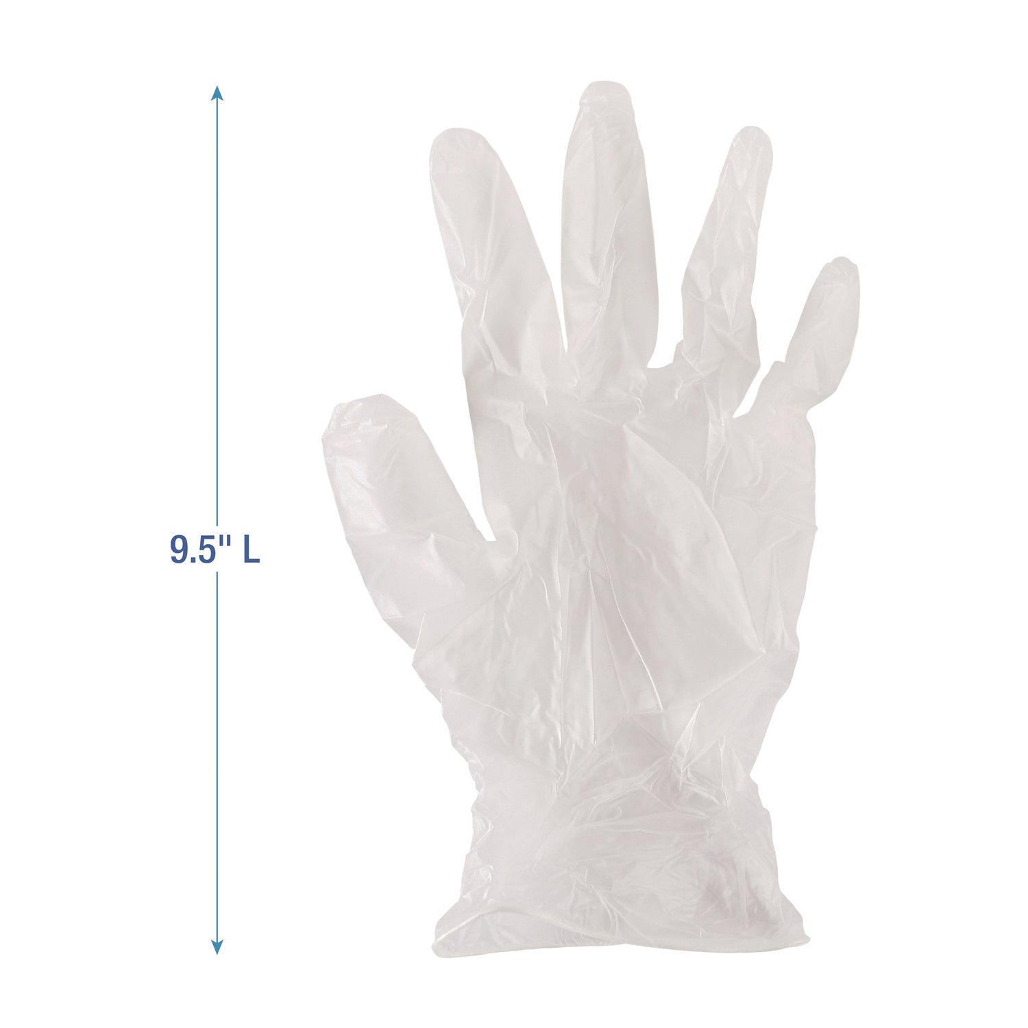 Exam Vinyl Gloves, Clear, Small, 3 3/5 mil, 100/Box, 10 Boxes/Carton - 4