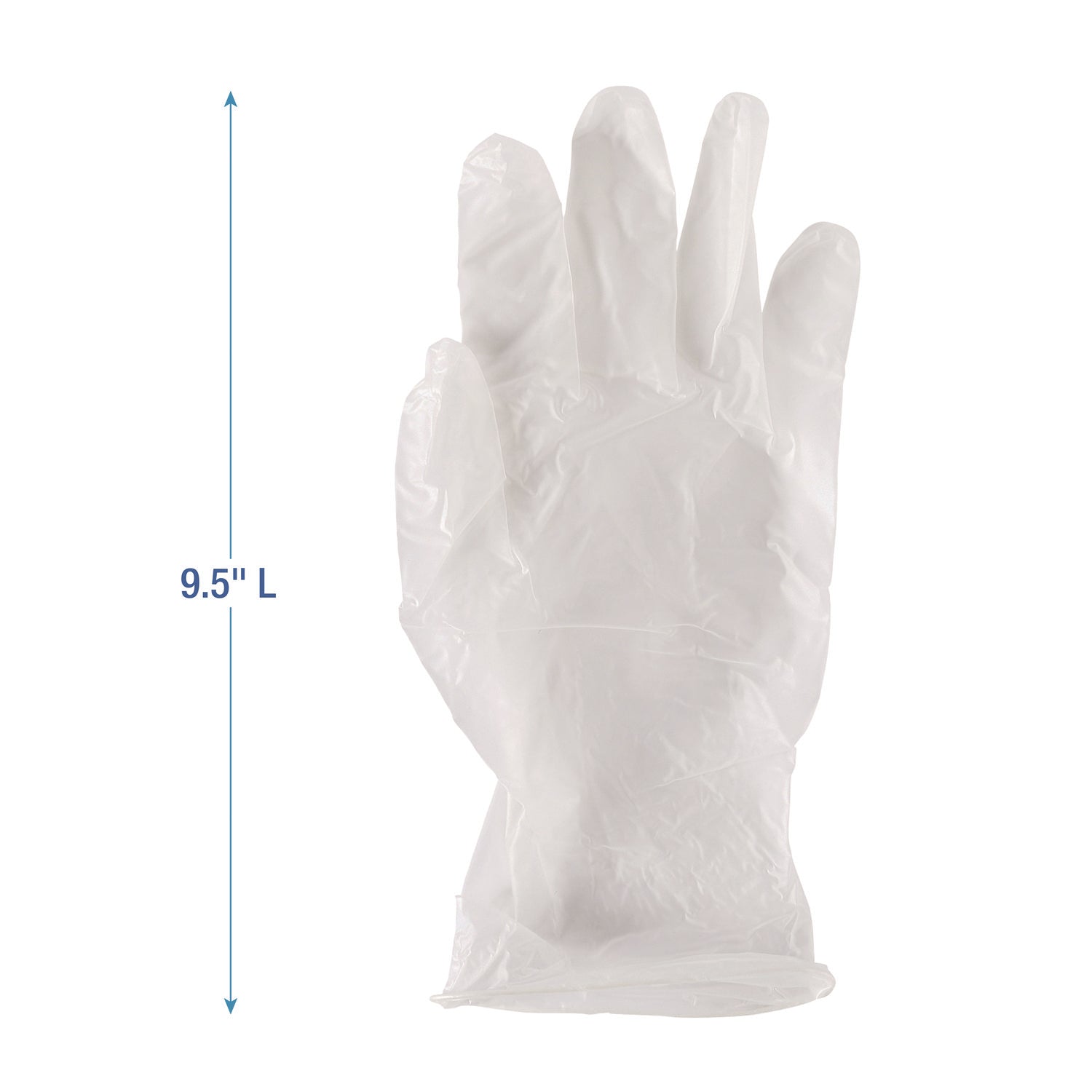 General Purpose Vinyl Gloves, Powder/Latex-Free, 2.6 mil, Large, Clear, 100/Box - 3