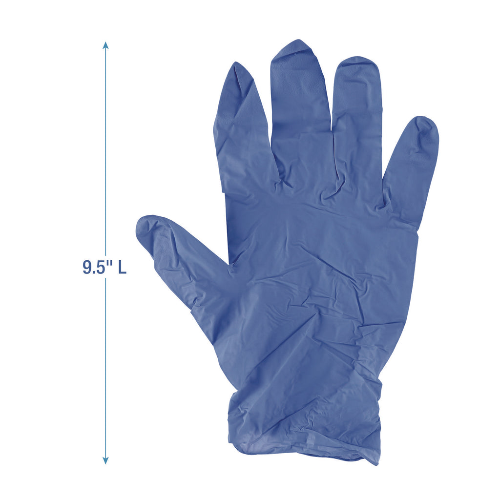 Disposable General-Purpose Nitrile Gloves, Large, Blue, 4 mil, 100/Box
