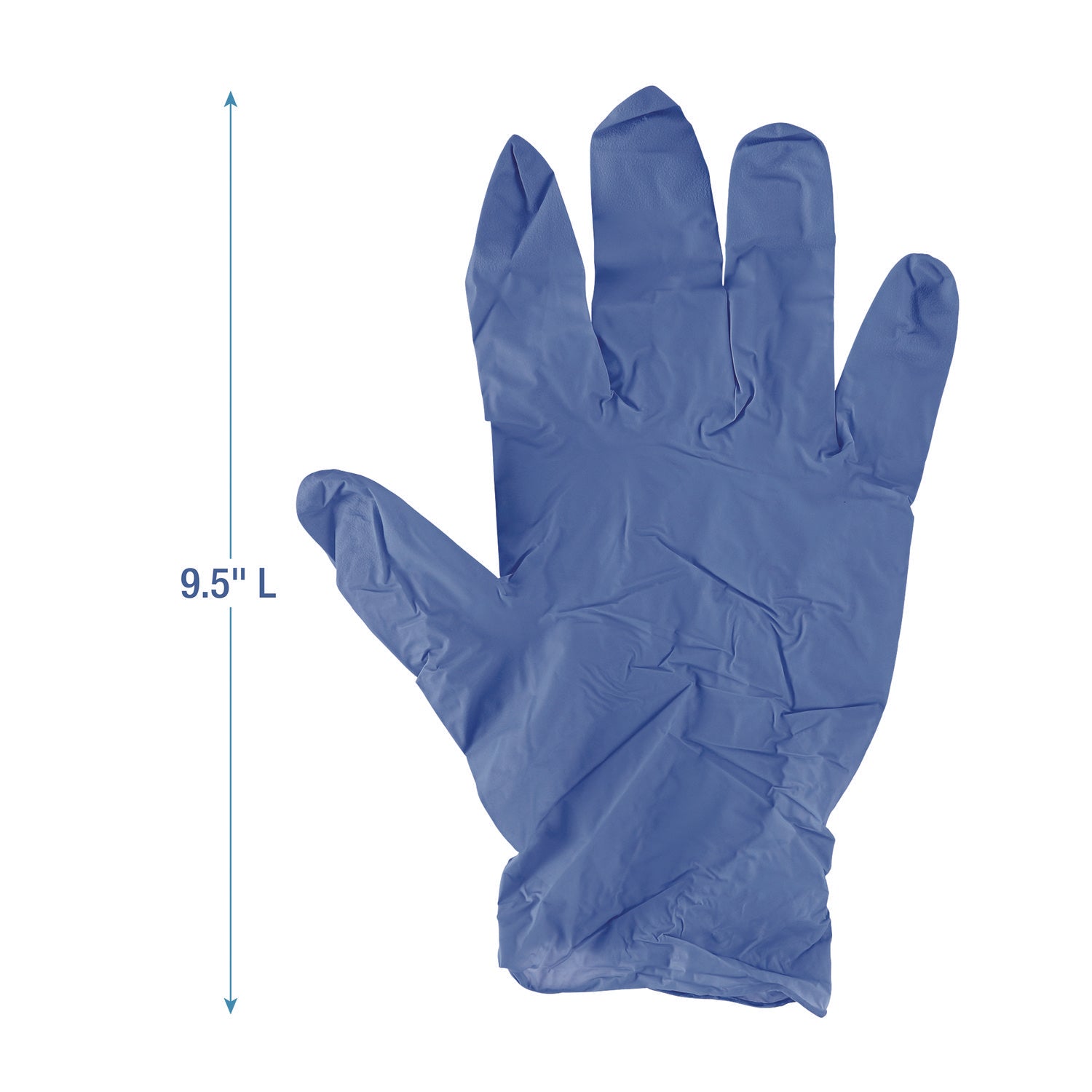 Disposable General-Purpose Nitrile Gloves, Large, Blue, 4 mil, 100/Box - 3