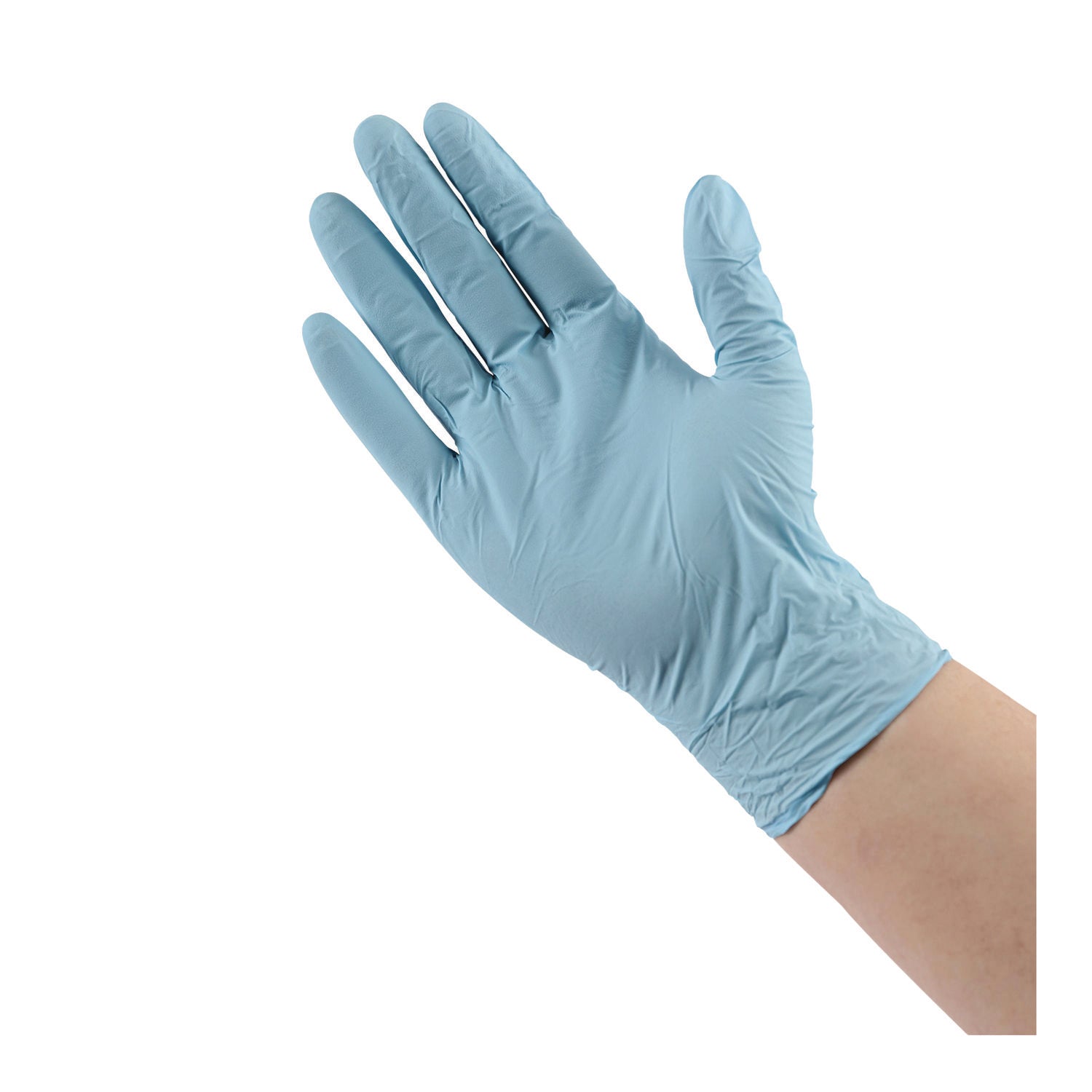 Disposable Examination Nitrile Gloves, Medium, Blue, 5 mil, 100/Box - 8