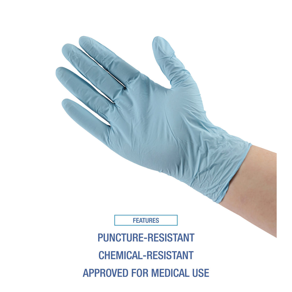 Disposable Examination Nitrile Gloves, Small, Blue, 5 mil, 100/Box