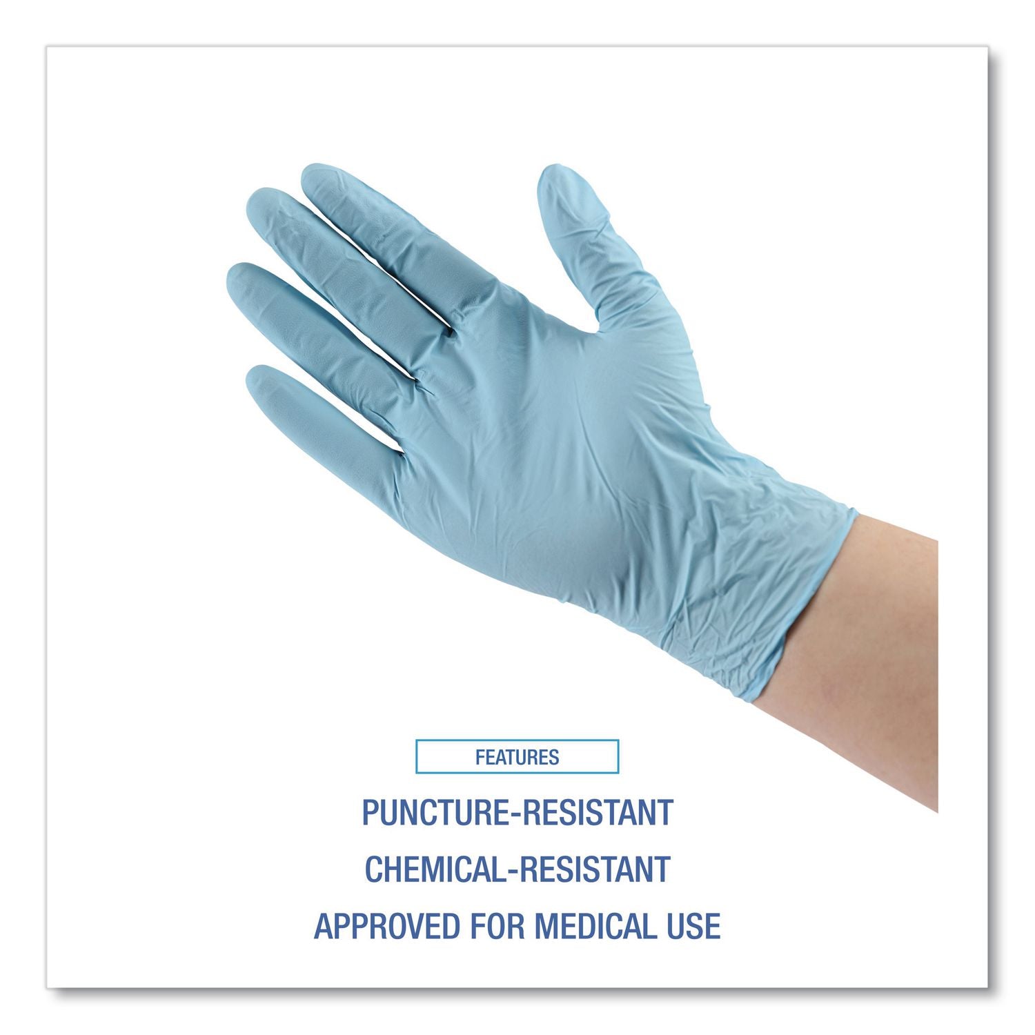 Disposable Examination Nitrile Gloves, Small, Blue, 5 mil, 1,000/Carton