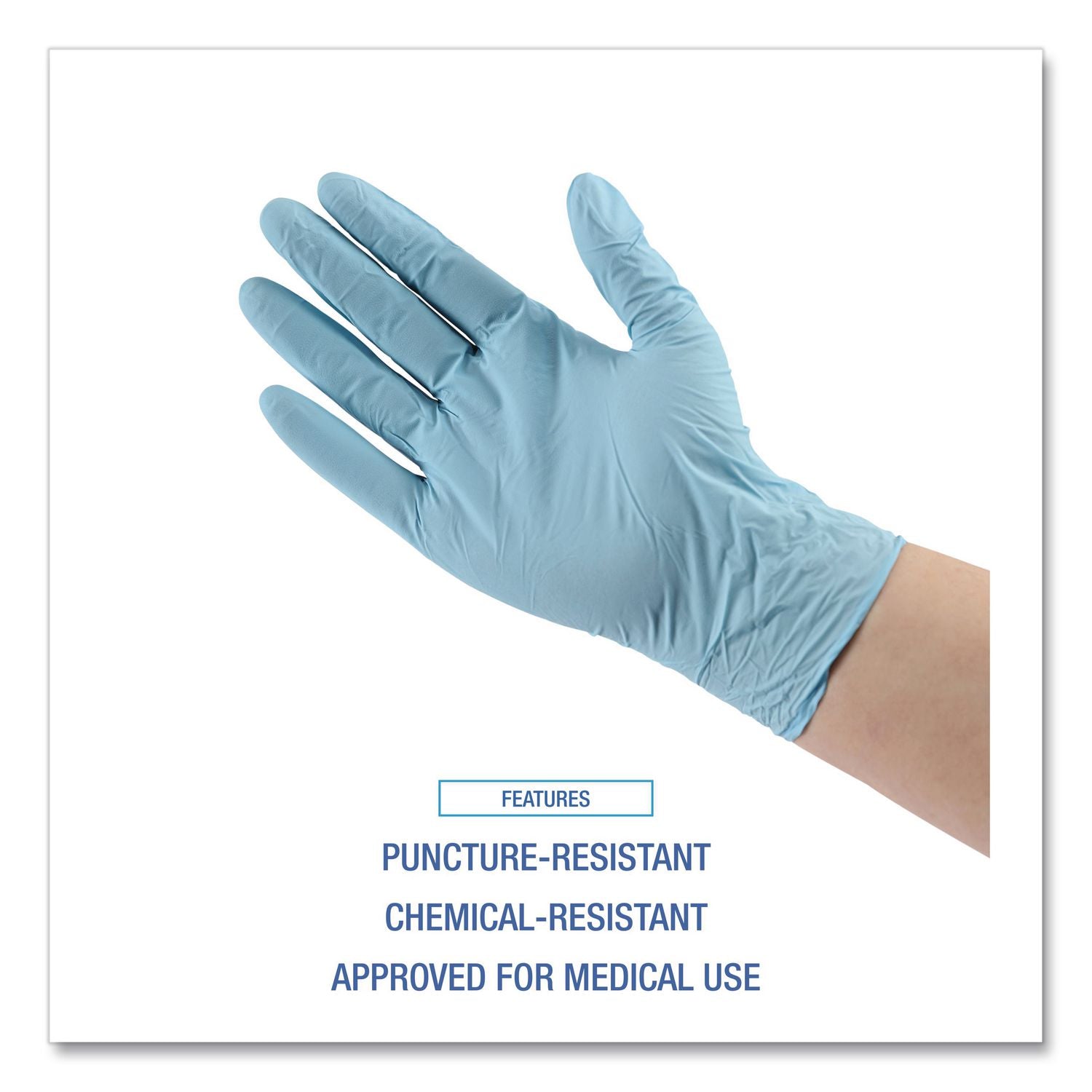 Disposable Examination Nitrile Gloves, X-Large, Blue, 5 mil, 100/Box