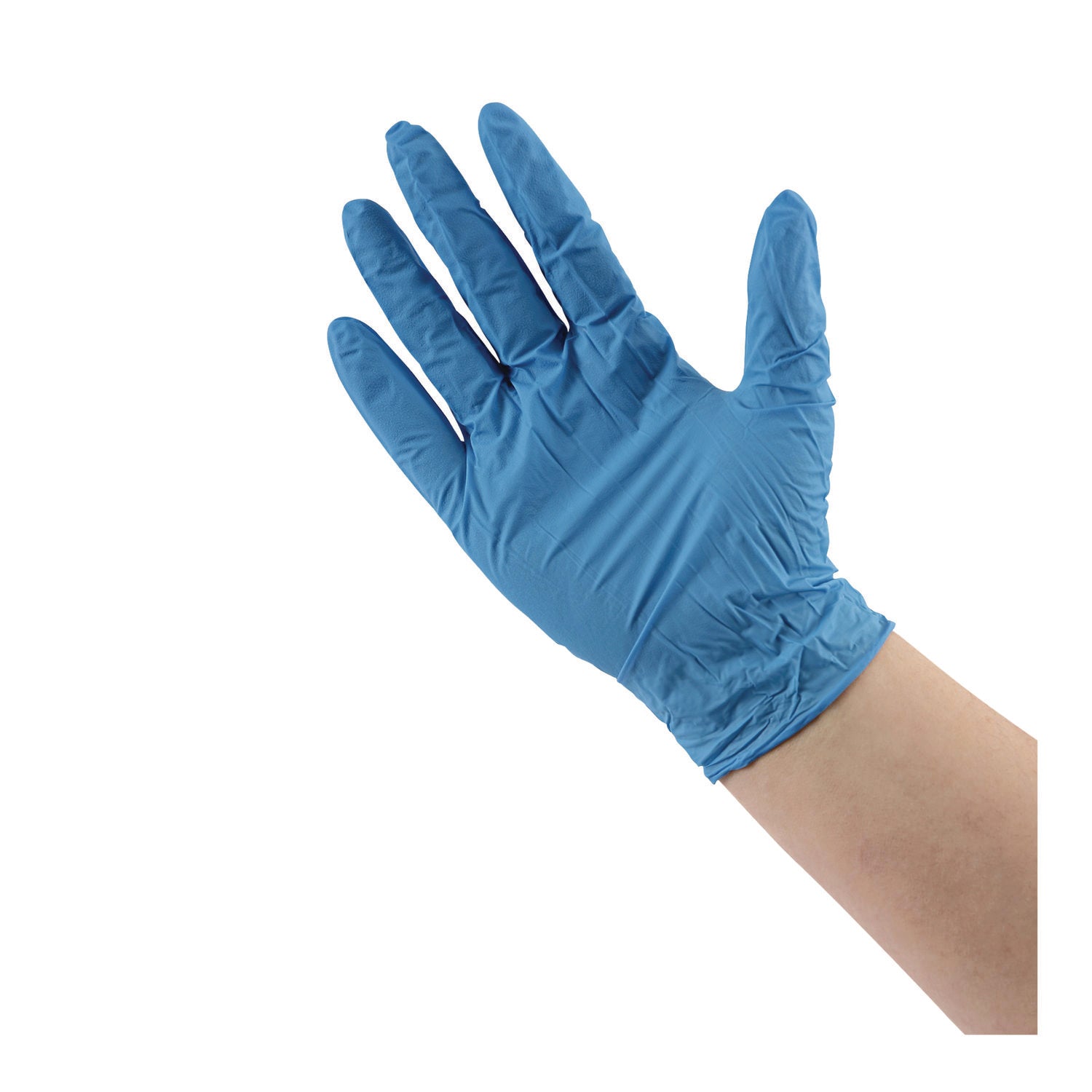 Disposable General-Purpose Powder-Free Nitrile Gloves, Large, Blue, 5 mil, 100/Box - 8