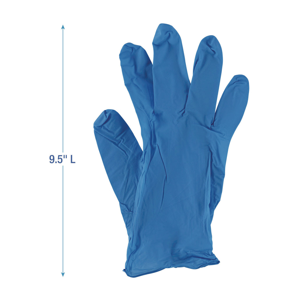 Disposable Powder-Free Nitrile Gloves, Medium, Blue, 5 mil, 100/Box