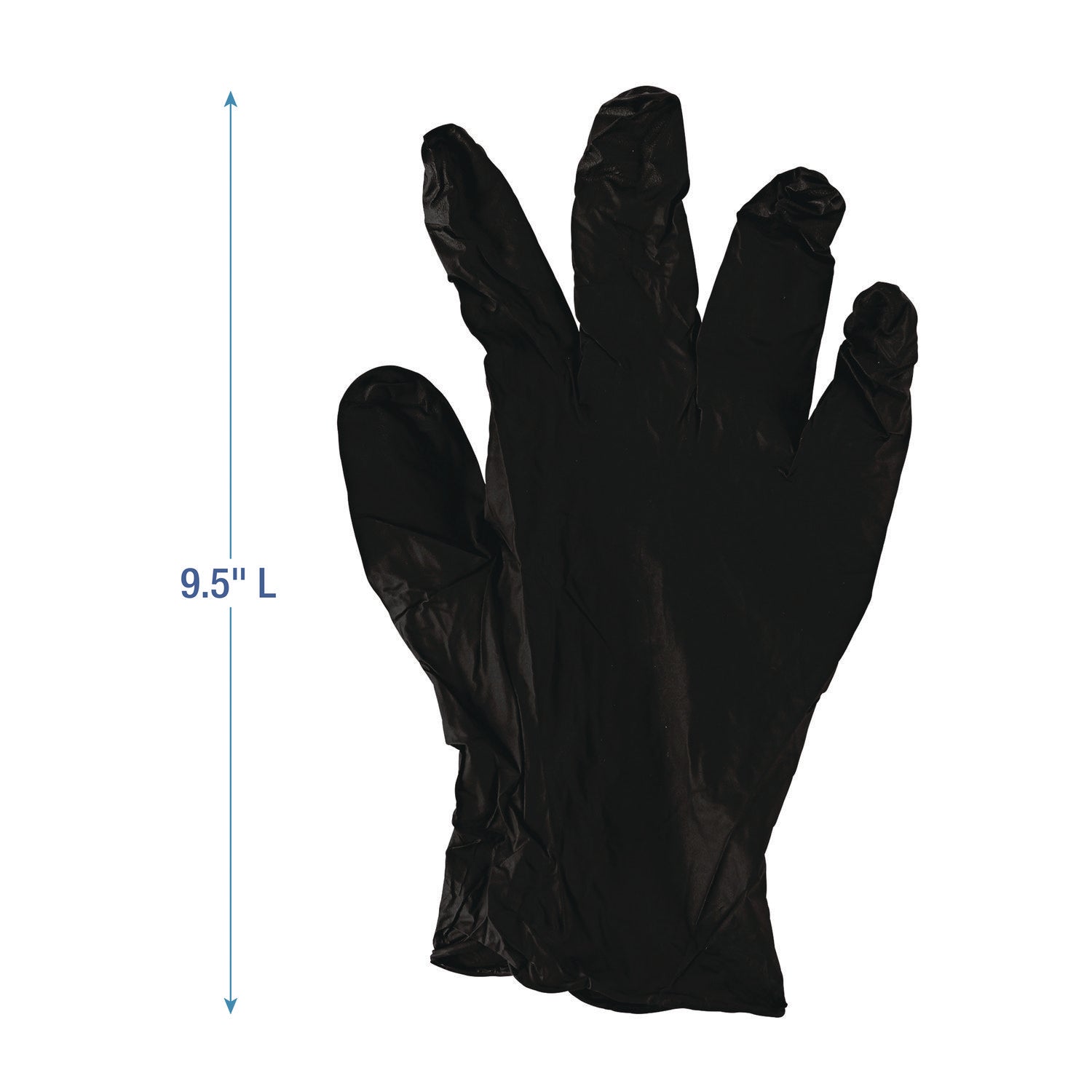 Disposable General-Purpose Powder-Free Nitrile Gloves, Large, Black, 4.4 mil, 100/Box, 10 Boxes/Carton - 4