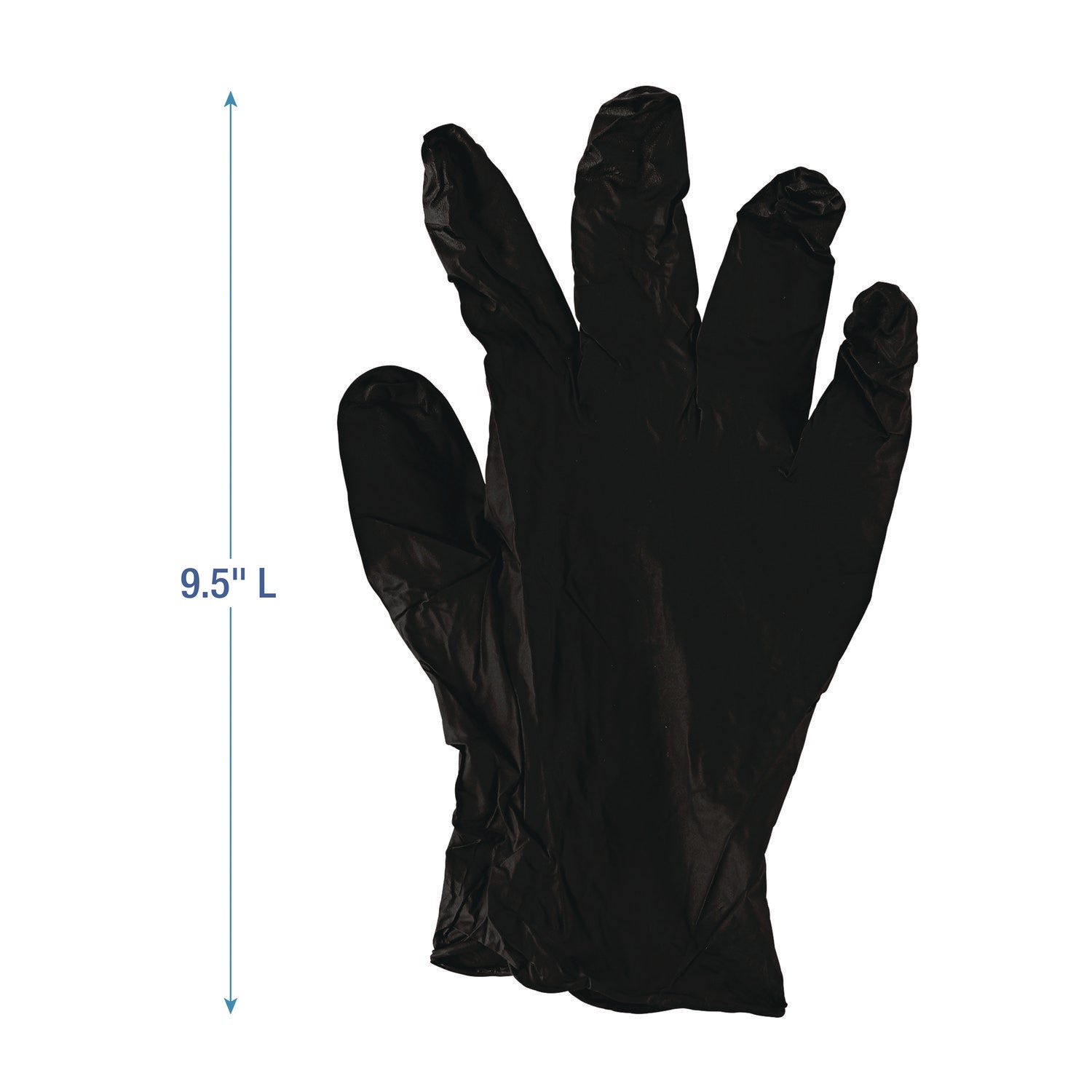 Disposable General-Purpose Powder-Free Nitrile Gloves, Medium, Black, 4.4 mil, 100/Box
