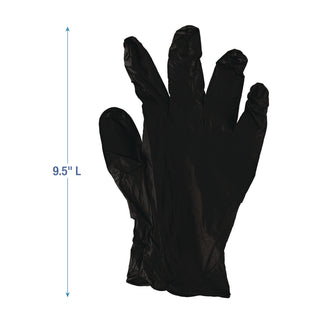 Disposable General-Purpose Powder-Free Nitrile Gloves, X-Large, Black, 4.4 mil, 100/Box, 10 Boxes/Carton