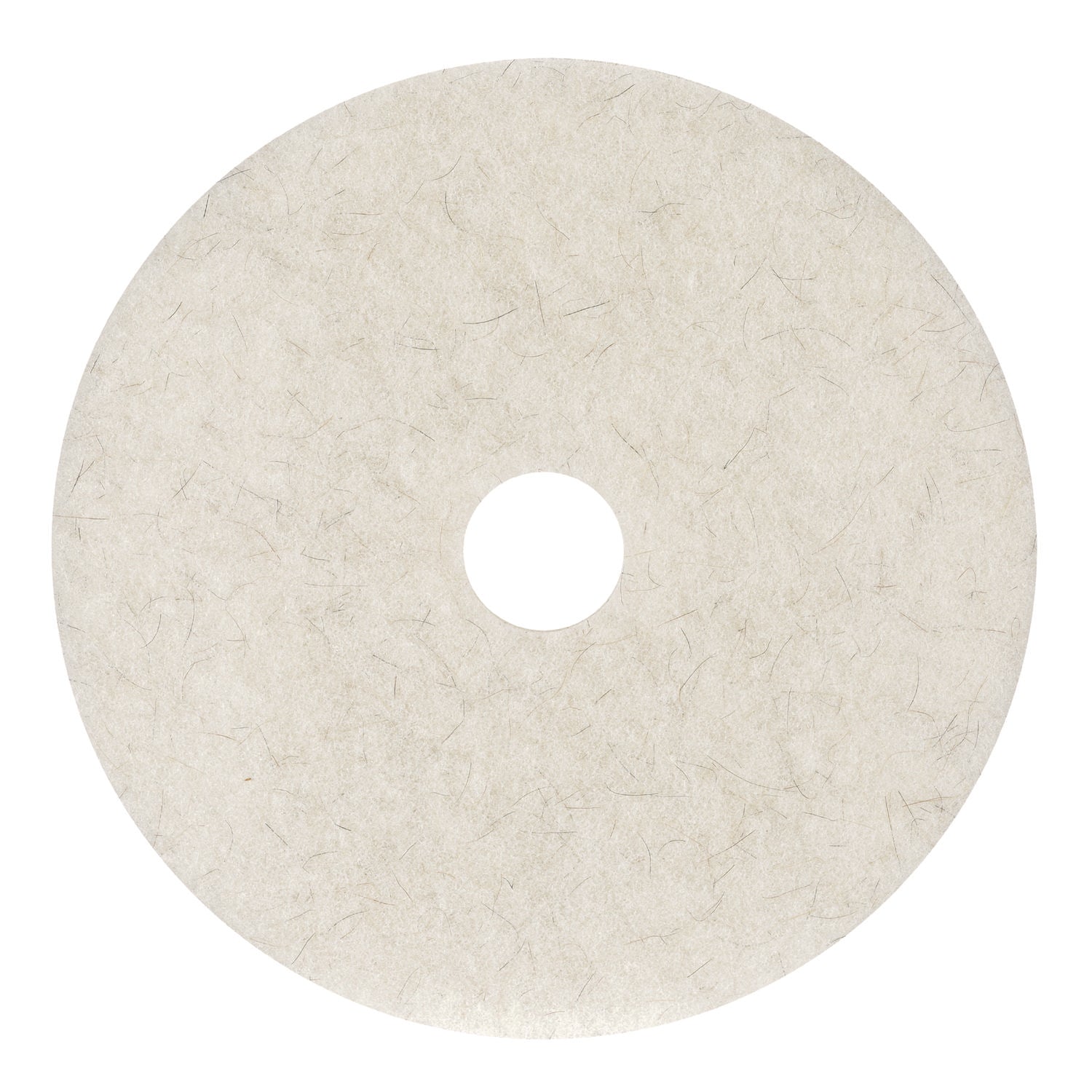 Natural Burnishing Floor Pads, 24" Diameter, White, 5/Carton - 2
