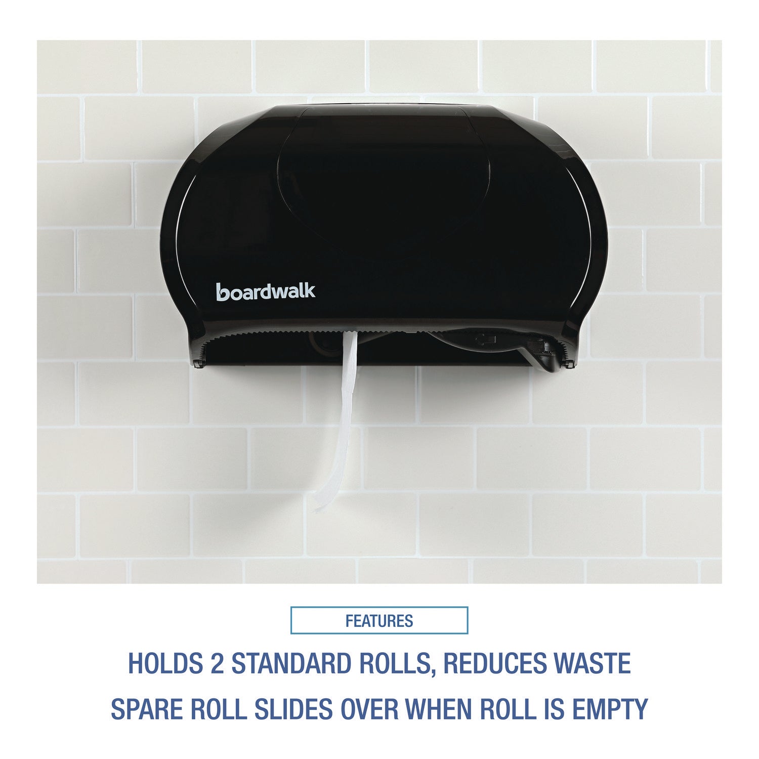 Standard Twin Toilet Tissue Dispenser, 13 x 6.75 x 8.75, Black - 5