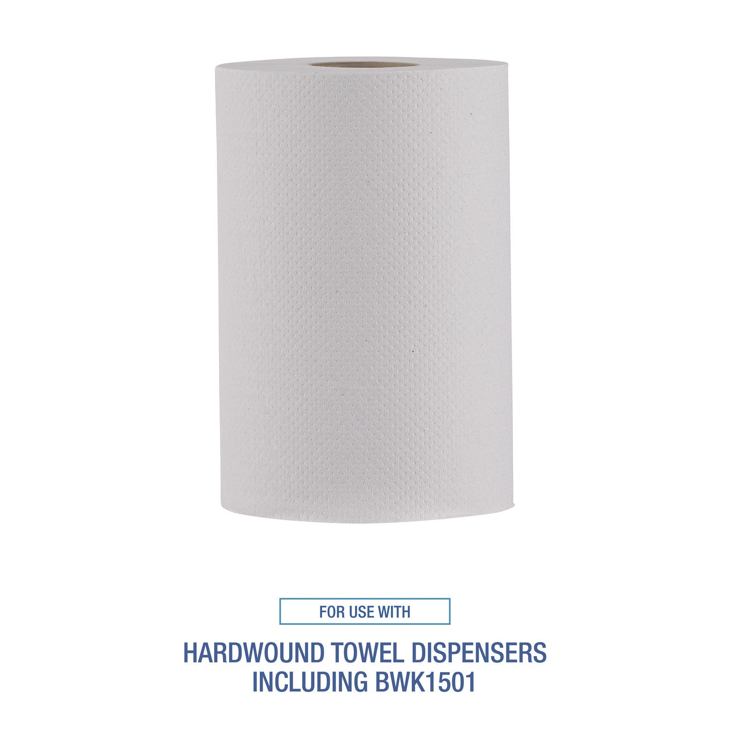 Hardwound Paper Towels, Nonperforated, 1-Ply, 8" x 350 ft, White, 12 Rolls/Carton - 5