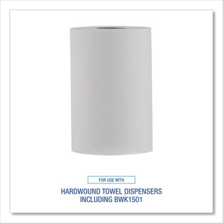 Hardwound Paper Towels, Nonperforated, 1-Ply, 8" x 350 ft, White, 12 Rolls/Carton
