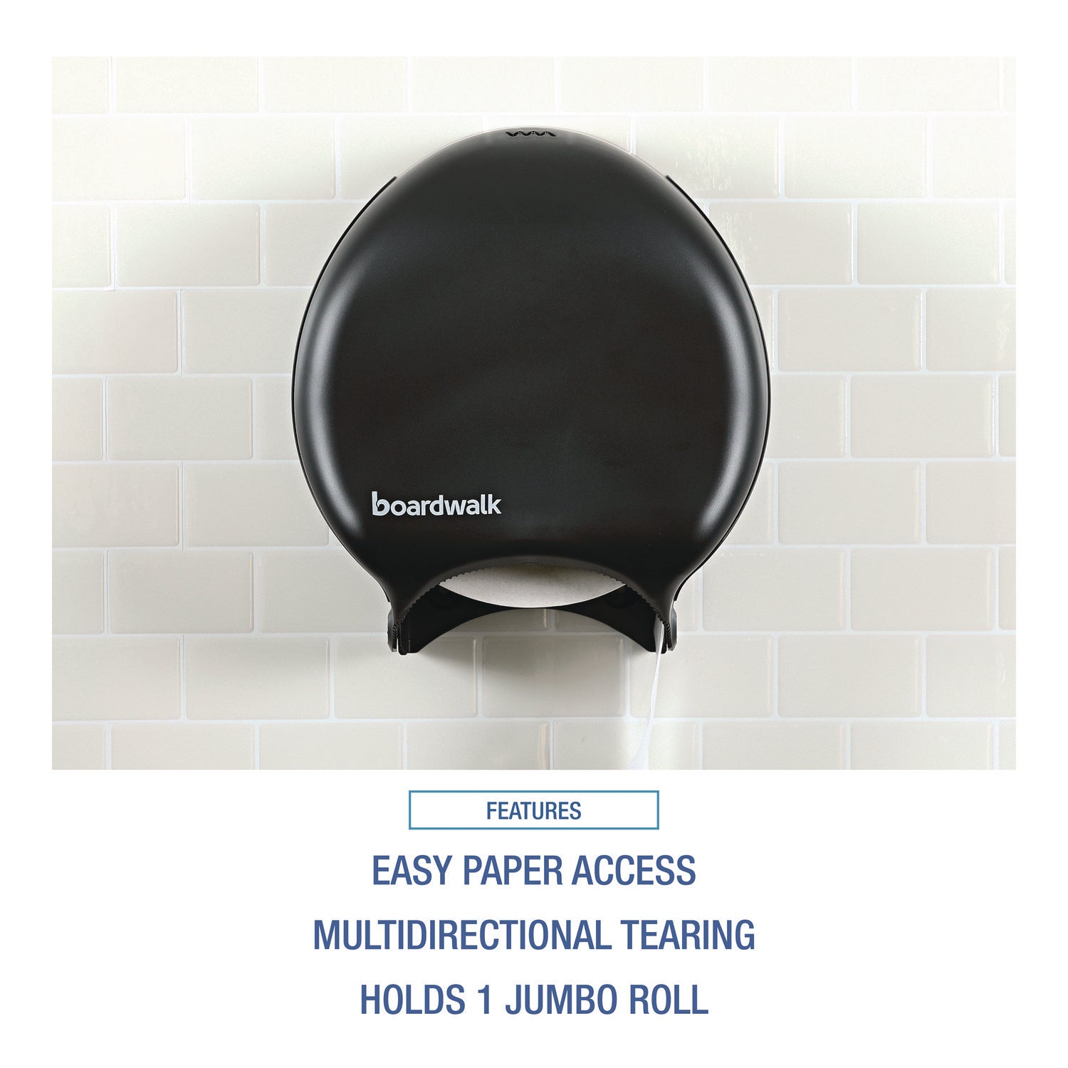 Single Jumbo Toilet Tissue Dispenser, 11 x 6.25 x 12.25, Black - 6