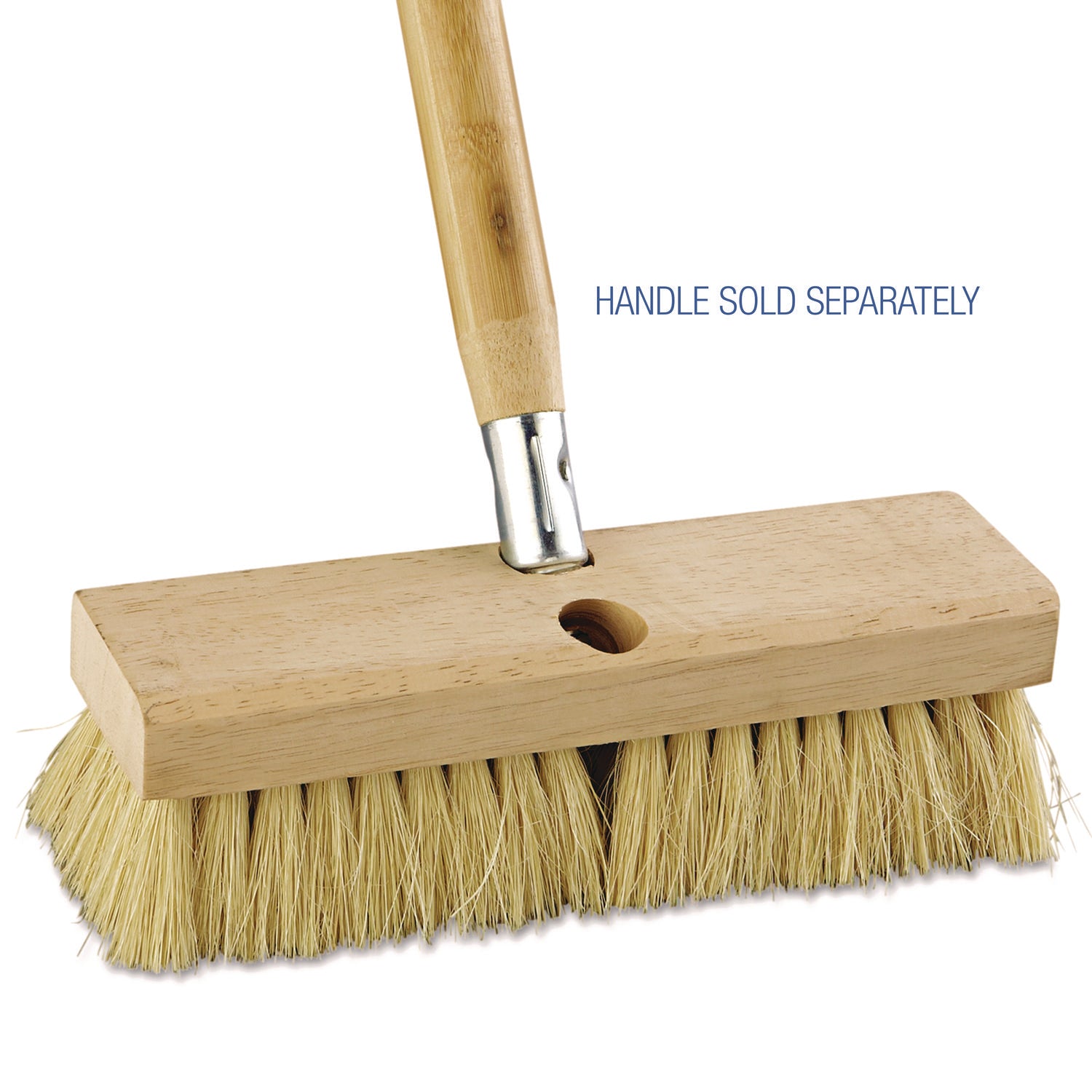 Deck Brush Head, 2" White Tampico Bristles, 10" Brush - 5