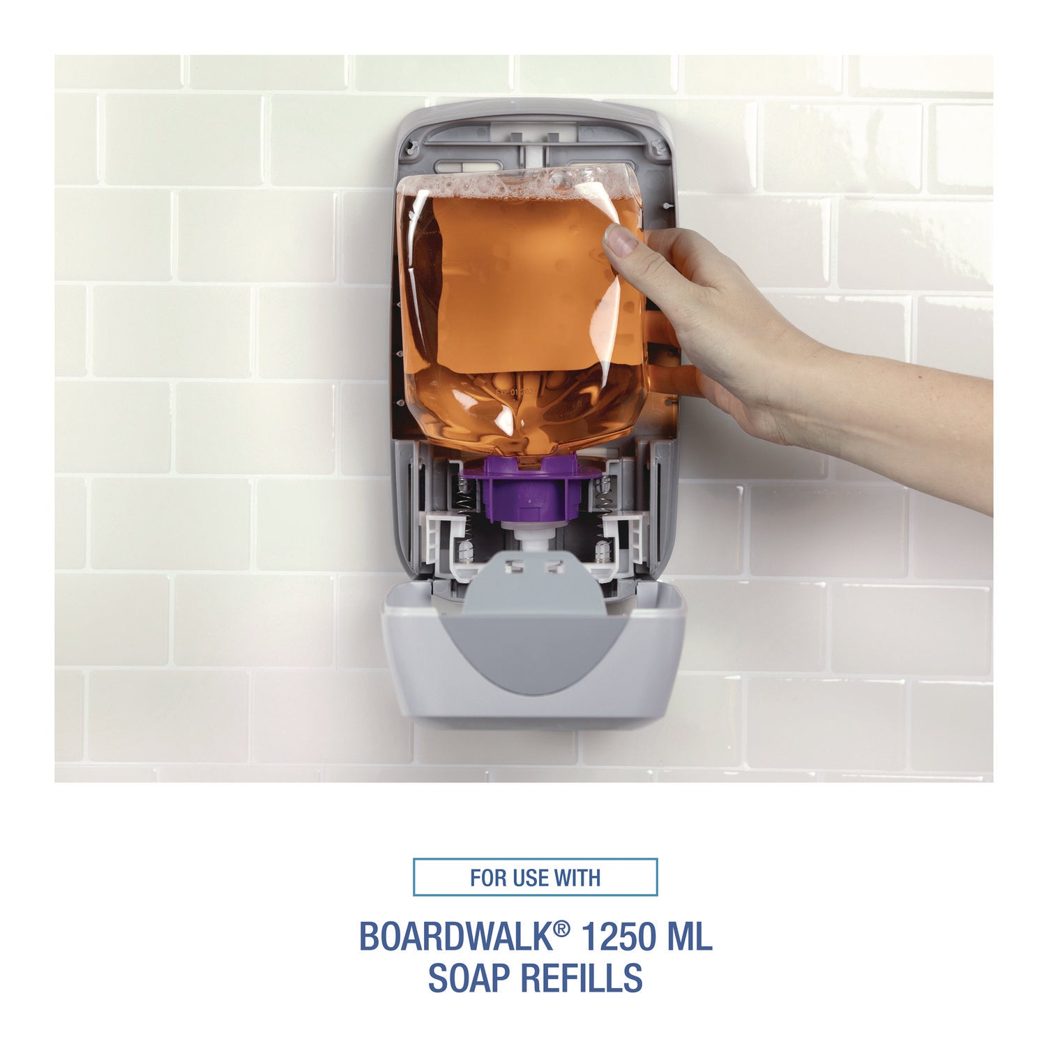 Soap Dispenser, 1,250 mL, 6.1 x 10.6 x 5.1, Gray - 4