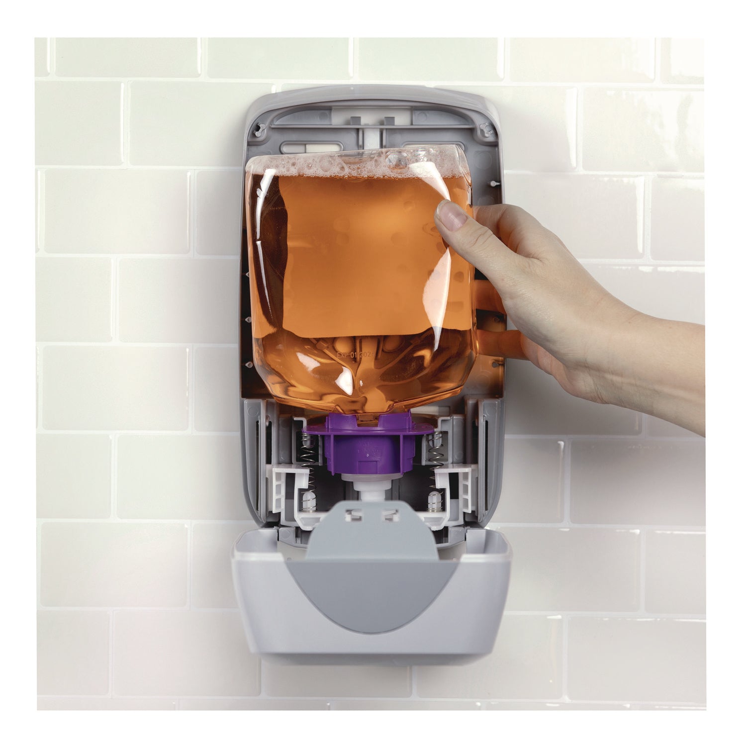 Soap Dispenser, 1,250 mL, 6.1 x 10.6 x 5.1, Gray - 5
