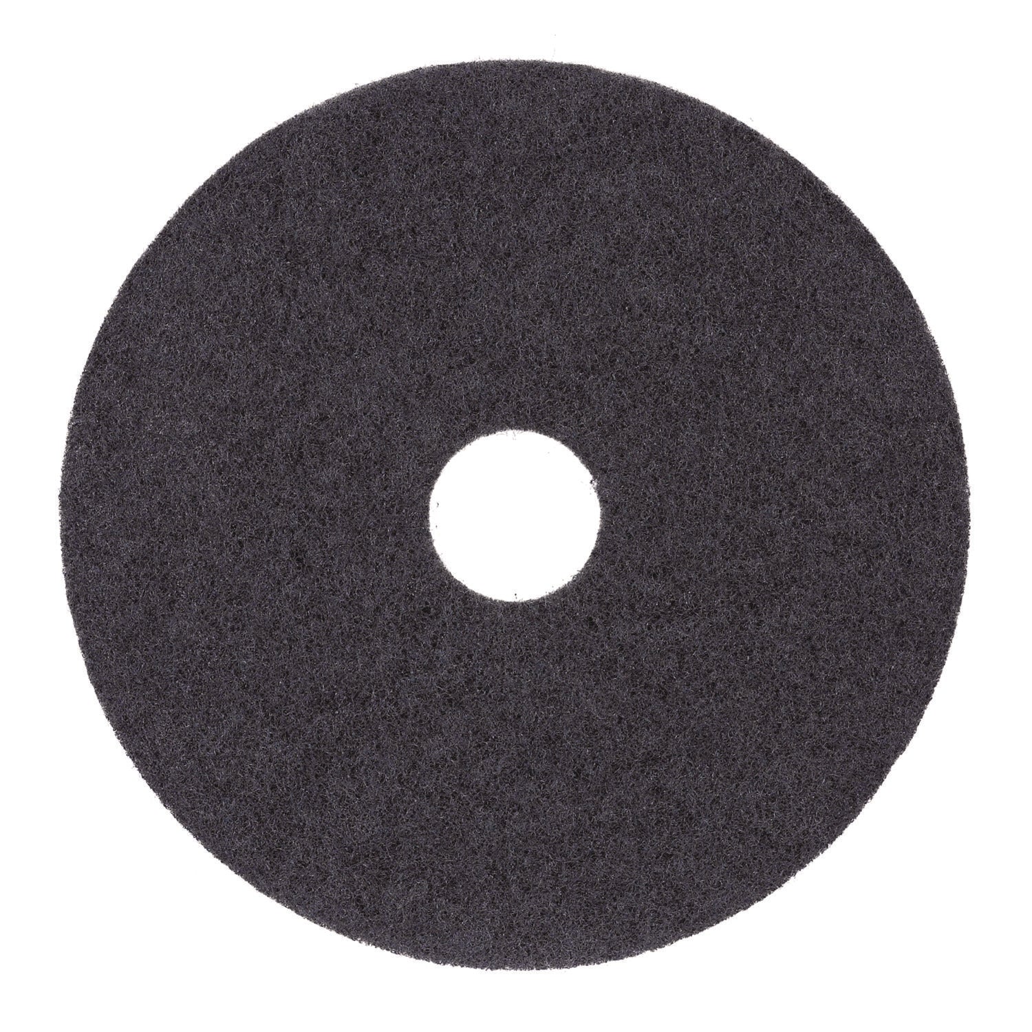 Stripping Floor Pads, 15" Diameter, Black, 5/Carton - 2
