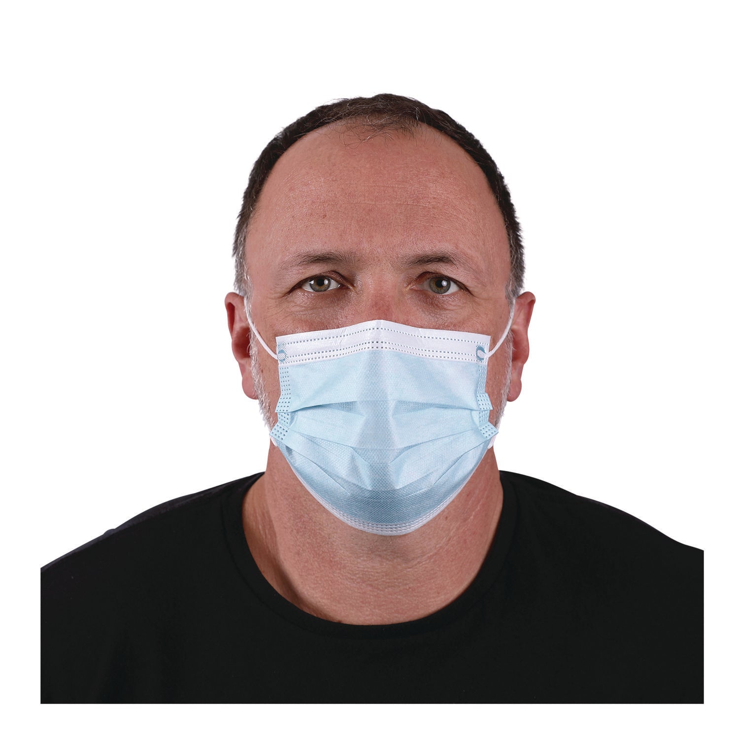 Three-Ply General Use Face Mask, Blue, 50/Box