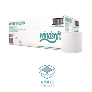 Center-Flow Perforated Paper Towel Roll, 7.3 x 15, White, 6 Rolls/Carton - 4