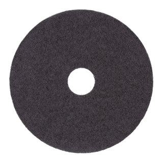 Stripping Floor Pads, 21" Diameter, Black, 5/Carton