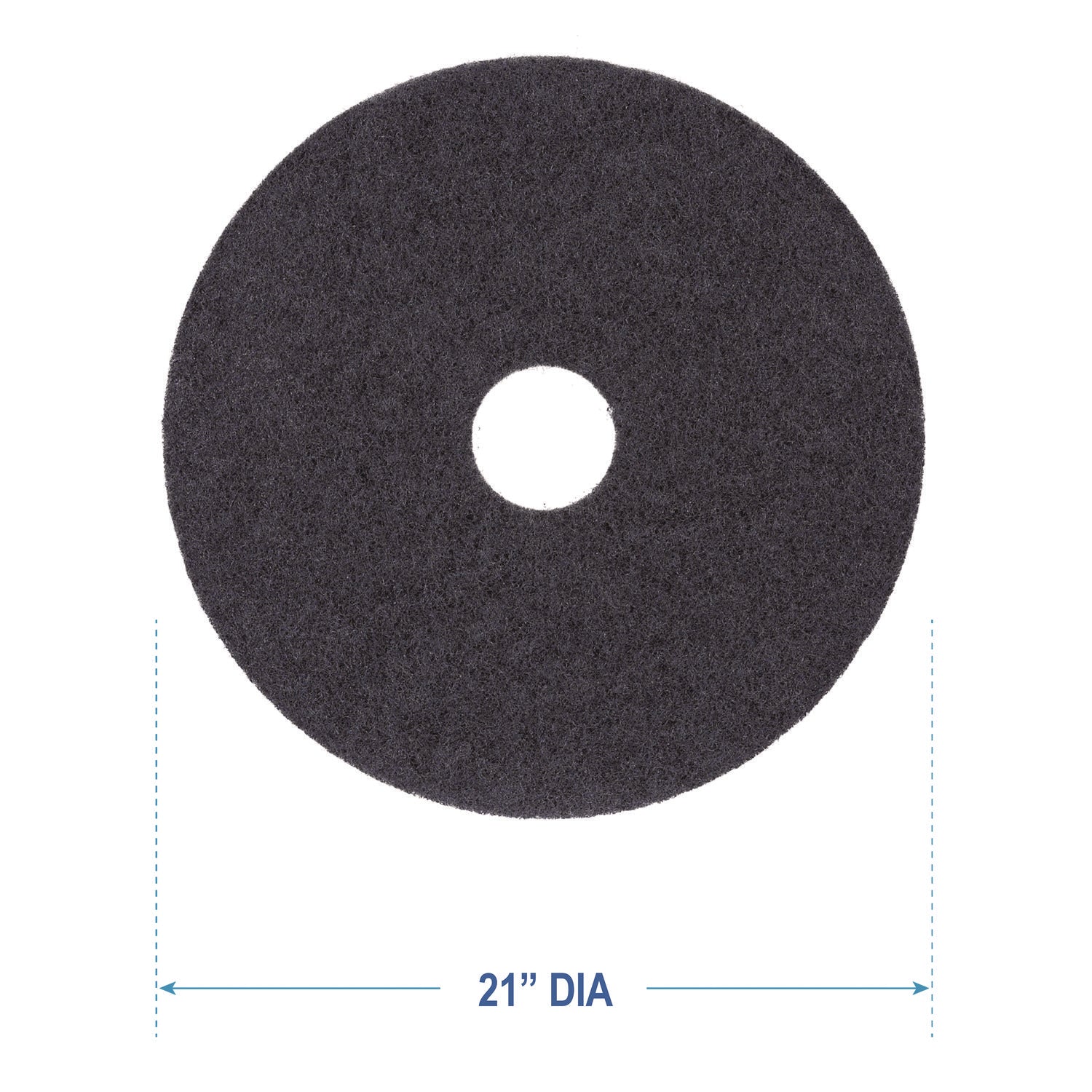 Stripping Floor Pads, 21" Diameter, Black, 5/Carton - 3