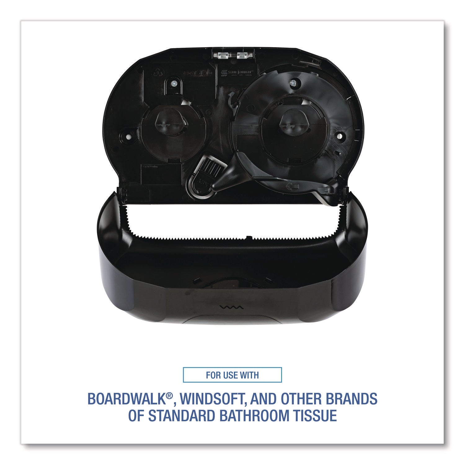 Standard Twin Toilet Tissue Dispenser, 13 x 6.75 x 8.75, Black