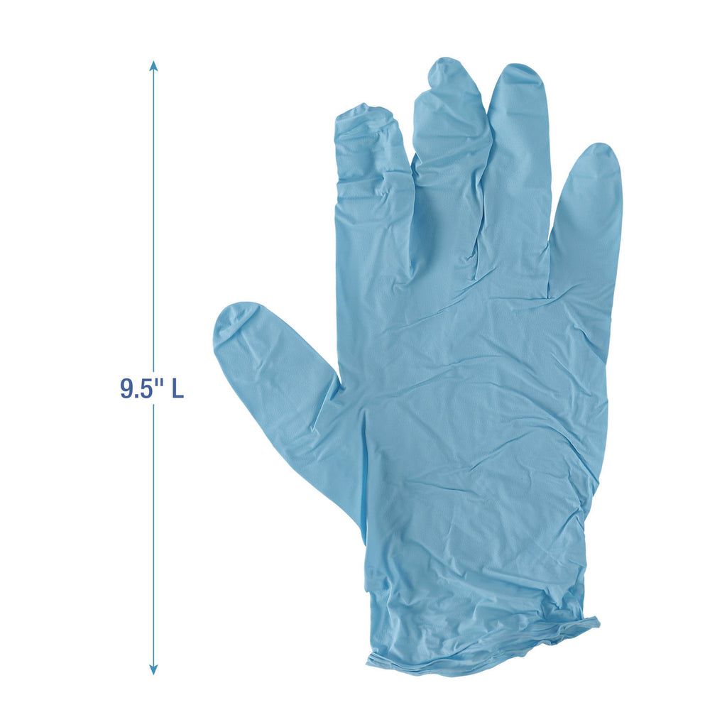 Disposable Examination Nitrile Gloves, Large, Blue, 5 mil, 100/Box